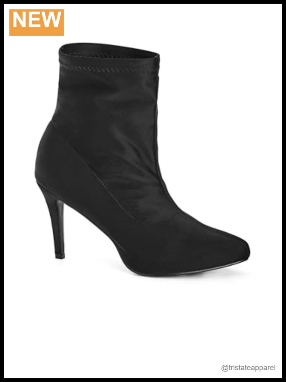 City Chic Womens Faux Suede Pointed Toe Ankle Sock Booties